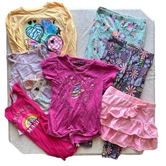 4t Girls Lightweight Clothing Bundle Colorful Everyday Wear Bundle and Save Kids - Picture 1 of 8